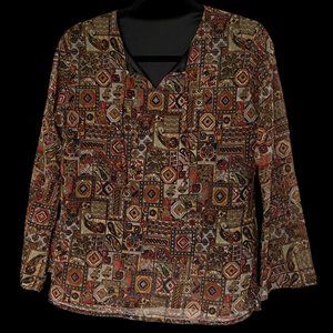Vintage Paisley Patterned Tunic - SMALL